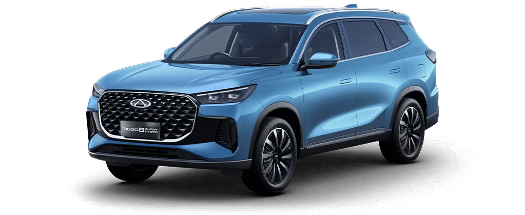 Tiggo 8 PHEV in Azure Blue